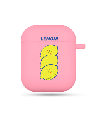 [에어팟1/2]레몬!(고리형)-핑크