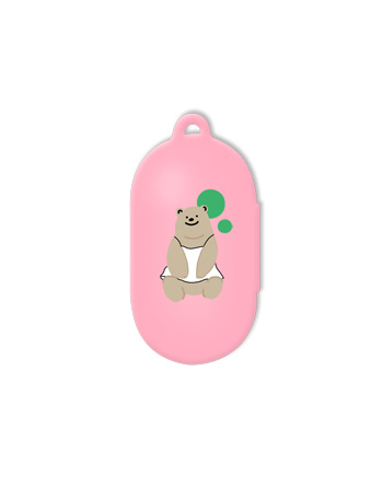 [버즈케이스]원피스 곰(고리형)-핑크