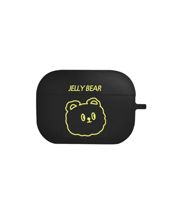 [에어팟 프로 에어팟3]노란 네온 곰(고리형)-블랙