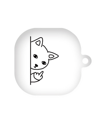 [버즈라이브]손가락 고양이(고리형)-화이트