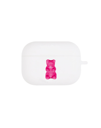[에어팟 프로 에어팟3]핑크 곰돌이(고리형)-화이트
